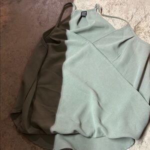 SHEIN Olive Green Strappy Top